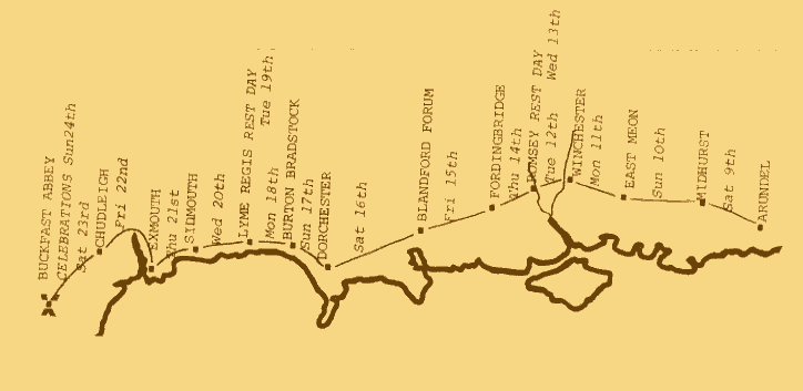 Click on the map to see details of each day, or use the hyperlinks below.