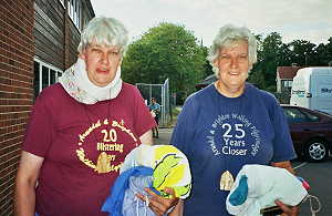 Secretary Monica and twin sister